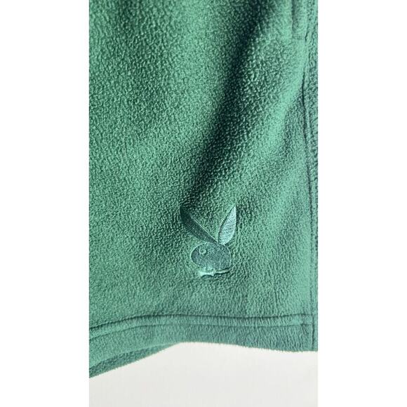 Playboy by Pacsun Men's Small Green Fleece Activewear‎ Shorts Bunny Logo - Picture 3 of 8